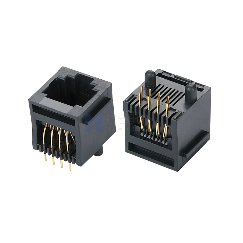立式网口连接器RJ45 8P8C 有