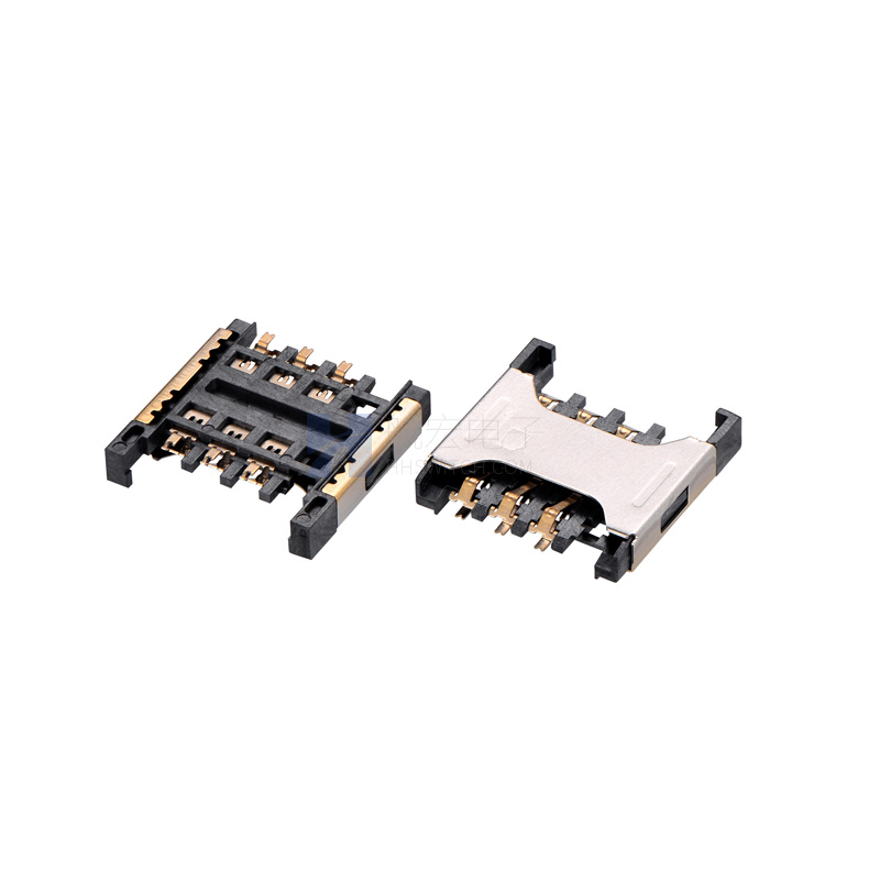 MIRCO-SIM 卡座NO-PUSH2.4H 6P