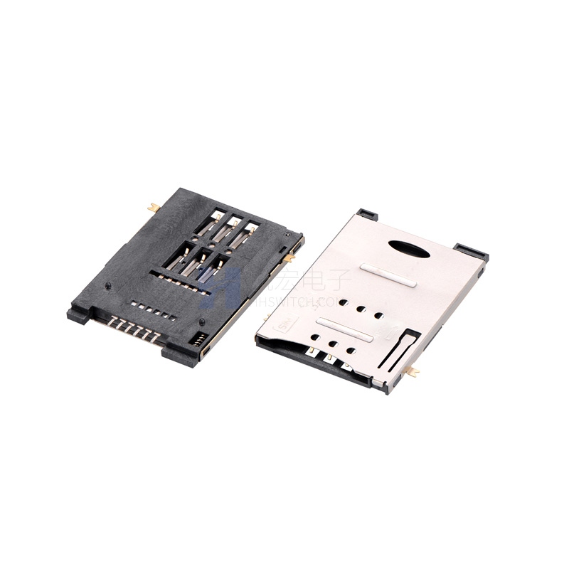 SIM PUSH 6P SMT有柱