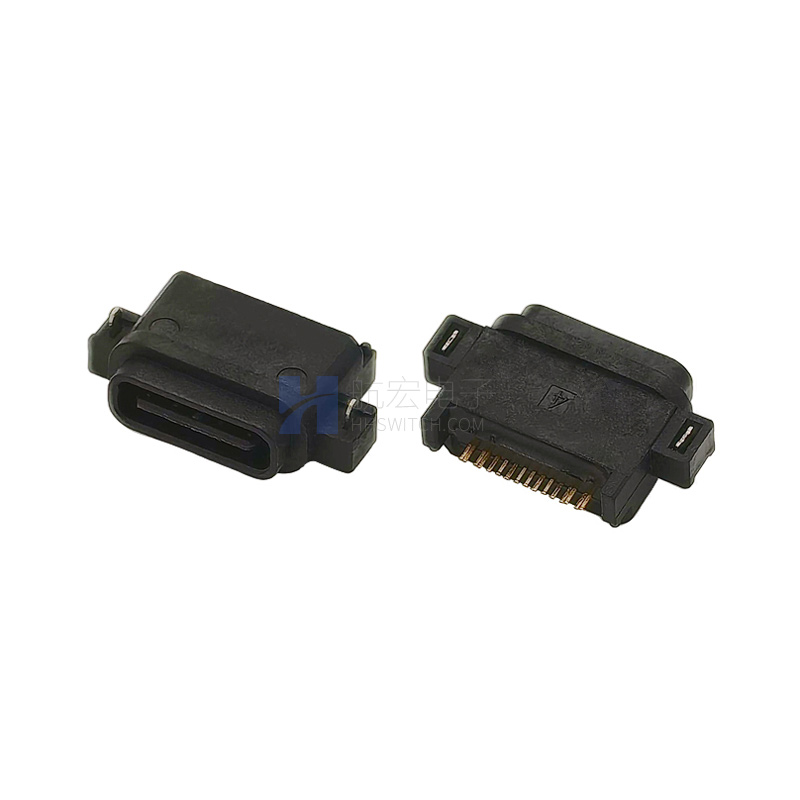 TYPE-C16P 沉板1.65全塑  防水USB母座