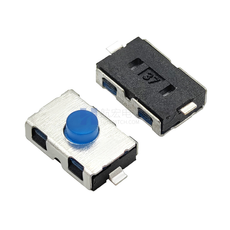 贴片轻触开关4X6X2.5H 常闭硅胶蓝色按钮 两脚按键